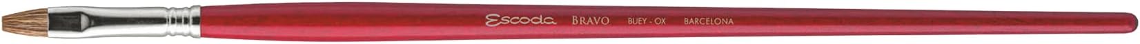 Escoda Bravo Series 3116 Artist Oil and Acrylic Paint Brush, Light Ox Hair, Bright, Size 0