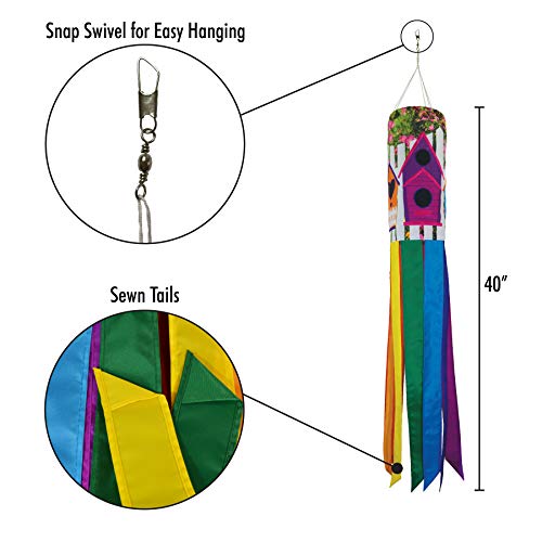 In The Breeze 5072 Birdhouse Garden Windsock-Outdoor Hanging Decoration, 40-Inch #TOP3