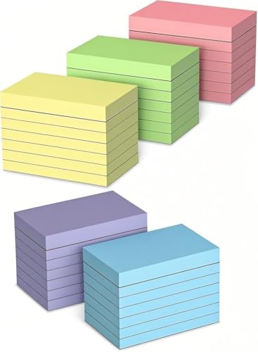 1000 Pezzi Flashcard Cartoncini A8, Flashcards Cartoncino a Righe Schede,