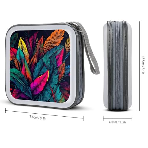 Maletín organizador de CD y DVD portátil con diseño tropical 3