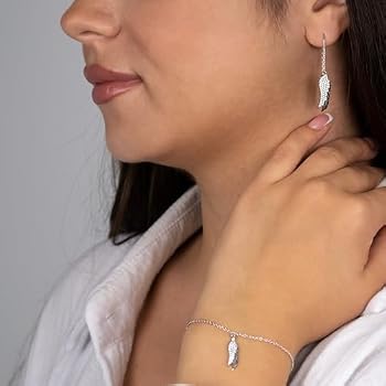 Engelsrufer Orecchini Wingduo Donna: Argento 925 Con Zirconia Cubica, Ali Protettive, Nichel-Free