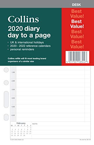2020 Day To Page Refill For Desk Size Personal Organiser (7 Ring Mechanism) #TOP11