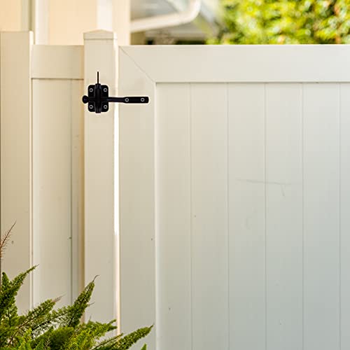 Image of Design House 189407-MB Self-Locking Heavy Duty Gate Latch 2-Pack Matte Black