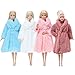Produktbild 4 PCS Multicolor Langarm weicher Pelzmantel für 11,5 Zoll Flanell Outfit Tops Kleid Winter warmes Zubehör Kleidung Freizeitkleidung für Doll