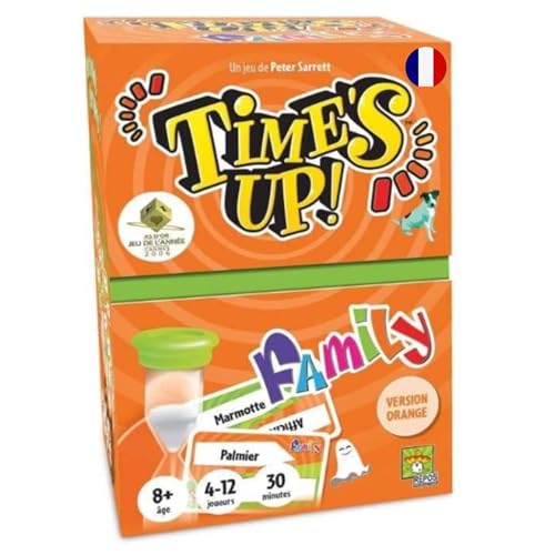 Asmodee - Time's UP : Family - Version Orange - en Français - Jeu de Société d'Ambiance pour Enfants dès 8 Ans - Jeu de Cartes et de Rapidité Famille - 4...