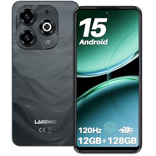 LAGENIO A11 Handy Ohne Vertrag Android 15, 120Hz Octa-Core, 12GB+128GB/1TB TF Smartphone Günstig, 5150mAh Akku 13MP AI Kamera Simlockfreie Handy, 4G Dual SIM/Face ID/GPS-Grau LAGENIO A11 Handy Ohne Vertrag Android 15, 120Hz Octa-Core, 12GB+128GB/1TB TF Smartphone Günstig, 5150mAh Akku 13MP AI Kamera Simlockfreie Handy, 4G Dual SIM/Face ID/GPS-Grau