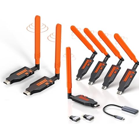 Coolpie Wireless HDMI Transmitter and Receiver, Plug & Play Low Lag for Streaming Video/Audio Multiple TV/Monitor/Projector（with Storage Bag） Cover