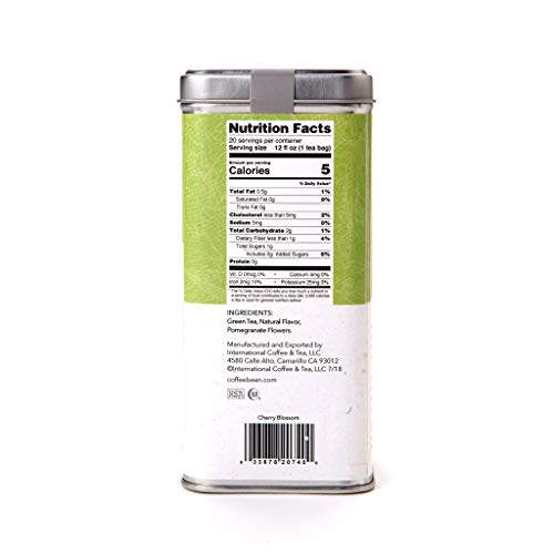 The Coffee Bean & Tea Leaf Cherry Blossom Green Tea, Fruit Tea, Whole Leaf Tea Bags, 20 Count #TOP3
