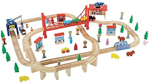 ELC Early Learning Centre Figurines Wooden Big City Adventure Train Set Over 100 Pieces