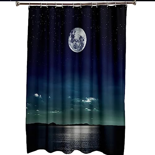 Rideau de douche polyester 300x200cm imperméable grand format salle de bain avec anneaux