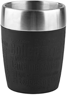 Tefal K3081314 Travel Cup, Spill Proof, 360 Drinking, Stainless Steel, Black, 9.4 x 8.7 x 11.2 cm, 200 ml