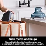 Ninja Crispi 3-in-1 Portable Air Fryer Cooking System, 4QT & 5-Cup Containers, Denim Blue, FN100ND – Compact Multi-Cooker for Air Fry, Steam, and Roast – Healthy, Fast Cooking for Small Kitchens