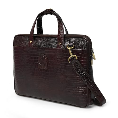 ADYAN Genuine Leather Laptop Bag for Men and Women 16'' Large Vintage Bags Ideal for Work Office Travel and Formal (16'' x 11'' x 2'', Reddish Brown) by ADYAN - Image 3