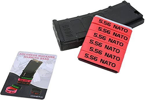 Aolamegs 12 Pack 5.56 Magazine Marking Band (Red-Black) by Aolamegs - Image 3