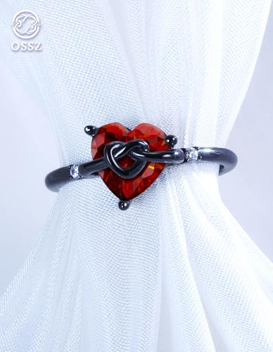 925 Sterling Silver Heart Knot Ring with Blue Gemstone Center & Diamond Accents in Sterling Silver Women Daughters or her Jewelry Gifts （aLL）4