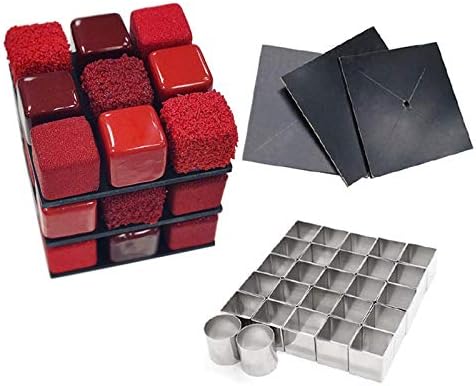 Rubiks Cube Cake Mold Set Dessert Mold Fondant Cake Decorating Supplies (set of 30pcs)