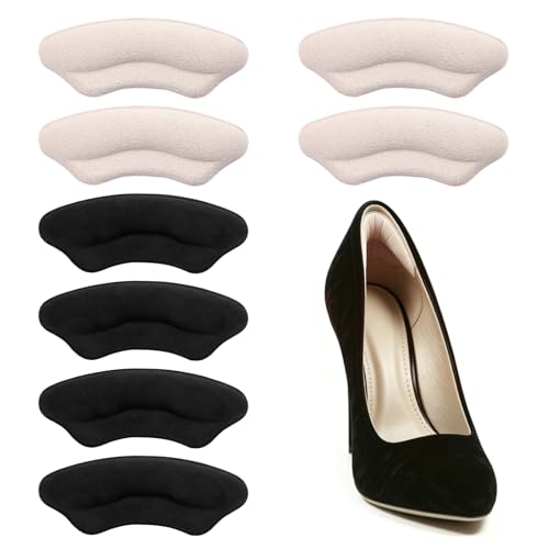 Cheyaro Heel Pads for Shoes that are Too Big (4 Pairs), Premium Soft Heel Grips & Protectors for Women, Non-Slip Shoe Inserts for Blister Prevention, Improved Shoe Fit and Comfort