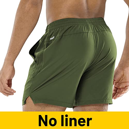 Image of MIER Men's Workout Running Shorts Lightweight Active 5 Inches Shorts with Pockets, Quick Dry, Breathable
