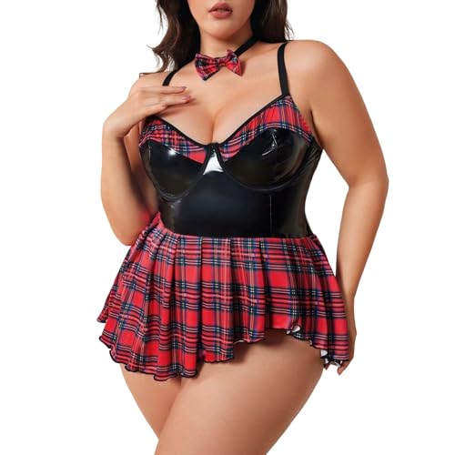 Lingerie sexy : ensemble body confortable à carreaux et son cardigan fluide ouvert devant