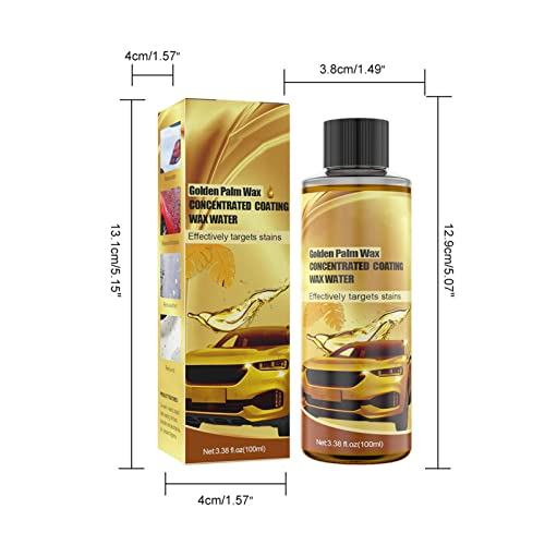 Carro de Cera,4,05 oz Car Wash e cera - Cera de palma dourada para carro com proteção UV, cera de ca