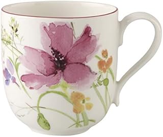 Villeroy & Boch Mariefleur Basic Coffee Cup, 350 ml, Height: 9 cm, Premium Porcelain, White/Multicoloured