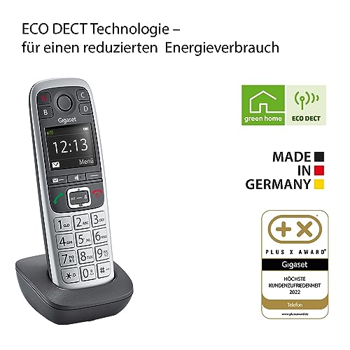 Gigaset E560HX DECT-Telefon mit Ladeschale und Notruftaste