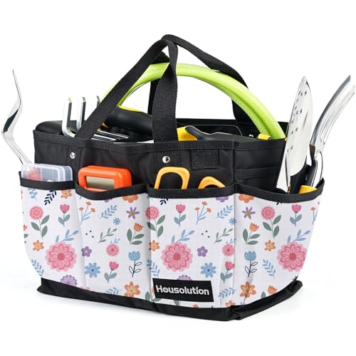 Housolution Sac Fourre-Tout de Jardinage, Sac de Rangement d'Outil de Jardin et Organisateur à la Maison avec des Poches, Résistant à l'usure et...