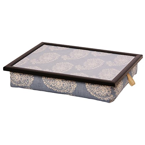 Preisvergleich Produktbild Andrew´s Knietablett Laptray mit Kissen Tablett Paisley Blau