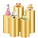 Cylinder Stand Hexagon Gold Pedestal Stand For Party 3* Plant Stand Tall Cake Cylinder Pedestal Stand For Wedding Flower Vase Living Room Patio Decoration