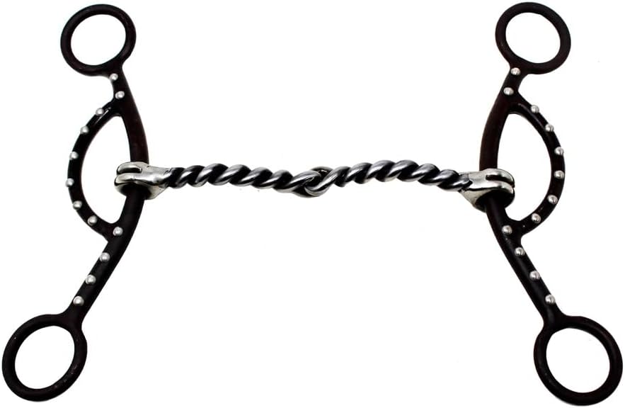 CHALLENGER Sweet Iron 5-1/2" Mouth SS Twisted Wire Horse Snaffle Bit 35150