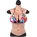 Produktbild CTKOLYS Half Body Realistic Silikon Crossdressing Riesige G-Cup Gefälschte Brustformen Brüste Für Crossdresser Drag Queen Shemale Crossdress Prothese,Wheat Yellow
