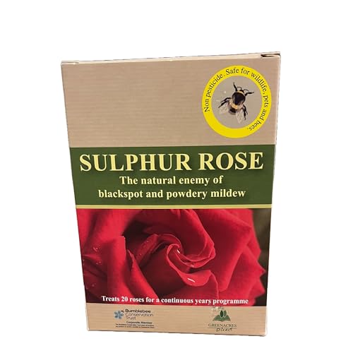 Sulphur Rose Natural Rose Disease Treatment, Blackspot and Mildew Prevention, 250g Pack for 20 Rose Bushes