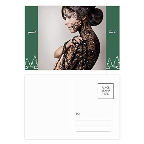 Jeu de cartes postales Religion Nu Brunette pour décoration murale