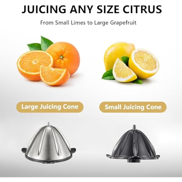 Qcen 500W Juicer Machine Aque and Electric Citrus Juicer Squeezer Bundle