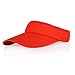 Veatree Sun Visors for Women and Men, Long Brim Thicker Sweatband Adjustable Velcro Hats Caps for Cycling Fishing Tennis Running Jogging and other Sports, Red
