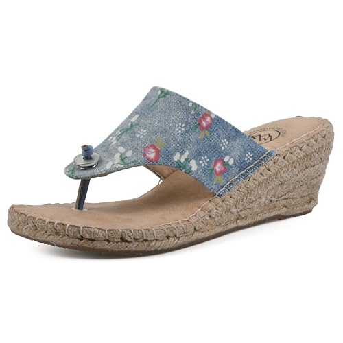 Image of WHITE MOUNTAIN Women's Beachball Espadrille Wedge Sandal