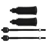 TRQ Front Steering Kit Rack and Pinion Bellow Tie Rod Compatible with 2018-2023 Buick Enclave 2018-2023 Chevrolet Traverse