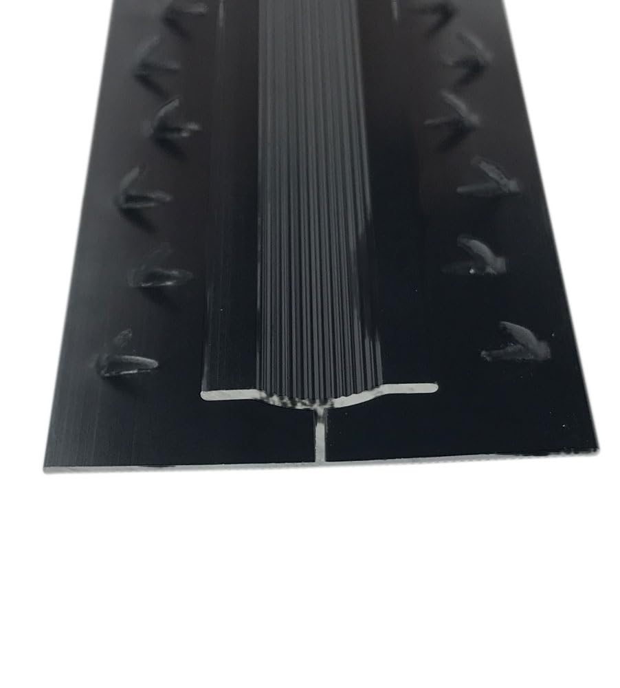 Grandismo® Dual Carpet to Carpet Strip Gripper/Trim - Metal Doorbar Double Threshold Strip - Extra Long 9ft / 2.7m / 270cm / 2700mm (Black)