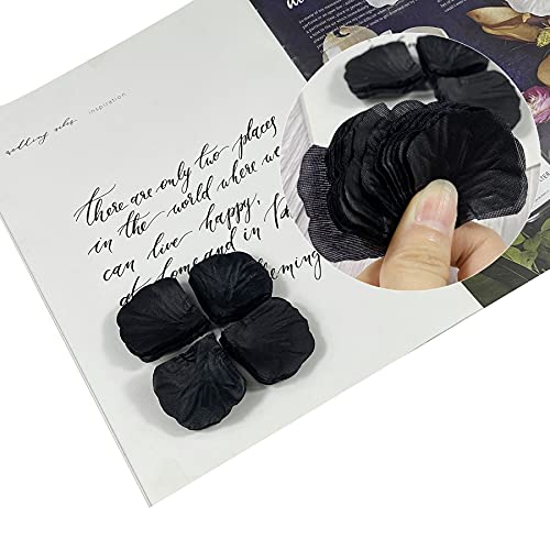 Zyoung 3000 Pieces Black Rose Petals Fake Artificial Flower Petals For Valentine Day,Wedding,Party Decoration,Romantic Night #TOP1