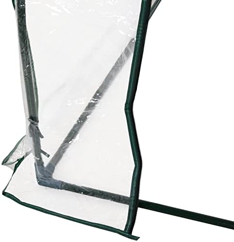 Outsunny Tunnel Greenhouse Green Grow House for Garden Outdoor, Steel Frame, PVC Cover, Transparent, 250 x 100 x 80cm