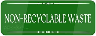Informative Acrylic Plastic Sign Fancy Non-Recyclable Waste Wall Or Door Sign Self-Adhesives Sign For Door Or Wall 10 X 3 Inch Premium Acrylic Design Plate
