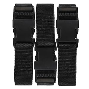 Tokaneit Black Strap, Adjustable Chest Strap, Durable Nylon Chest Strap, Pack of 3, for School Bag, Backpack, Jogging and Hiking