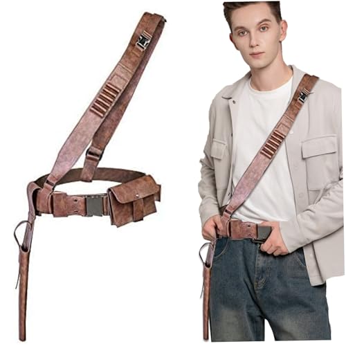 Holster d'épaule en cuir Renaissance : accessoire réglable de costume d'Halloween pour hommes