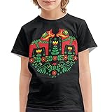 Howilath T-Shirt für Kinder, Jungen, Mädchen, Aktivkleidung, Sommer, Zuhause, gemütlich, weich, Schwein, Galaxie, Wolf, Rugby-Pferd, Schwedisches Dala-Pferd, 15-16 Jahre