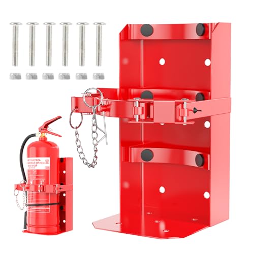Fire Extinguisher Mount, Heavy Duty Fire Extinguisher Bracket with Screws Fits 20lb Dry/10lb Co2 Extinguisher for School Home Garage Laboratory and Vehicle Perfect for Wall Mount,1pcs by LXVOOEE - Used condition - US$32.81