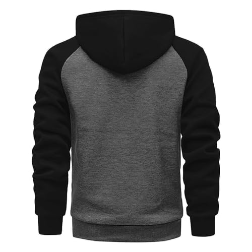 Ymosrh Men's Casual Hoodies, Long Sleeve Zip Up Hooded Sweatshirt Pullover Athletic Workout Hoodie, M-2XL2