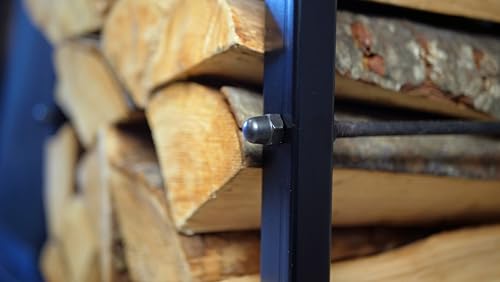 Speedwellstar Firewood Log Rack Store 100x40 cm Storage Large Small Metal Shelf Stand Tall Steel Black Inside & Outside (H 100 x W 40cm) Speedwellstar Firewood Log Rack Store 100x40 cm Storage Large Small Metal Shelf Stand Tall Steel Black Inside & Outside (H 100 x W 40cm)