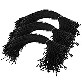 Ira Pollitt 1000 Pcs Hang Tag Nylon String,7.8 inch Black Hang Tag String Nylon Snap Lock Pin Loop Tag Fastener Hook Ties, Clothing Price Tag Rope,Shoes Snap Lock, Luggage Label