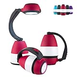 Enbrighten Red 3 in 1 LED Combo Lantern, Single-Pack, Flashlight, Task Light, Battery Operated, 200 Lumens, High/Low/Off, Table Lamp, Desk, Camping, Emergency, Storm, 49539