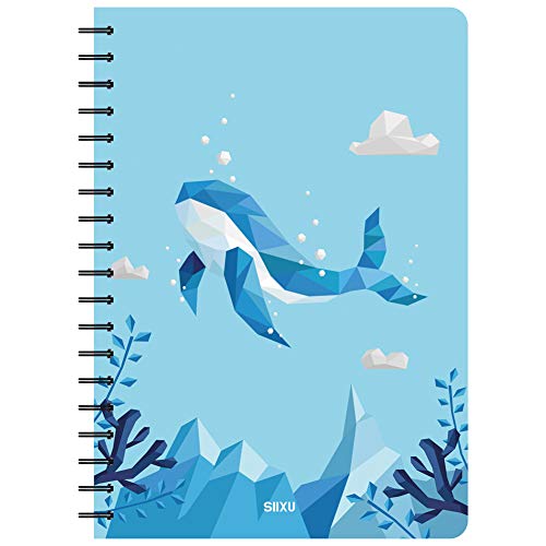 Siixu Spiral Journal Notebooks, Personal Diary for Writing, College Ruled Paper, Note Book